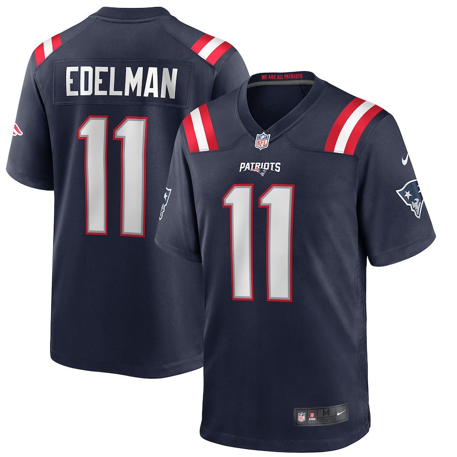 Men New England Patriots #11 Julian Edelman Nike Navy Game NFL Jersey->new england patriots->NFL Jersey